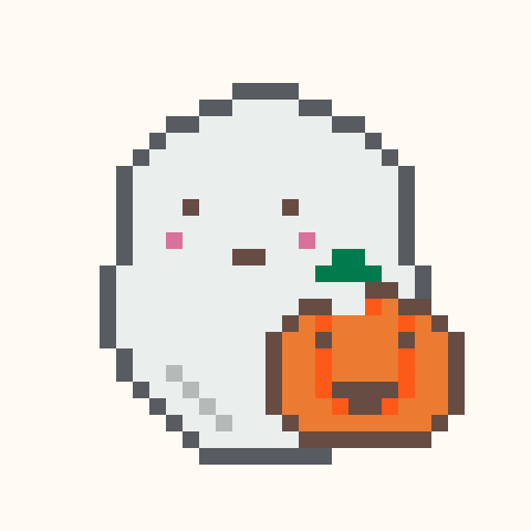 Ghost Hugging a Pumpkin
