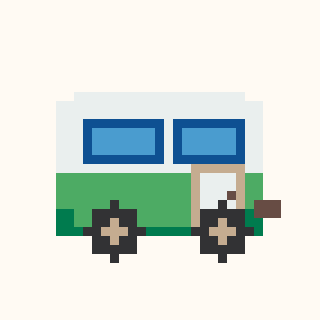 Retro Green Camper