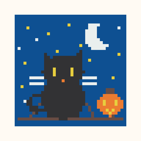 Black Cat Under the Moon