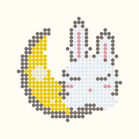 Sleepy Crescent Bunny