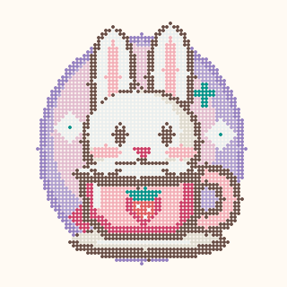 Strawberry Teacup Bunny